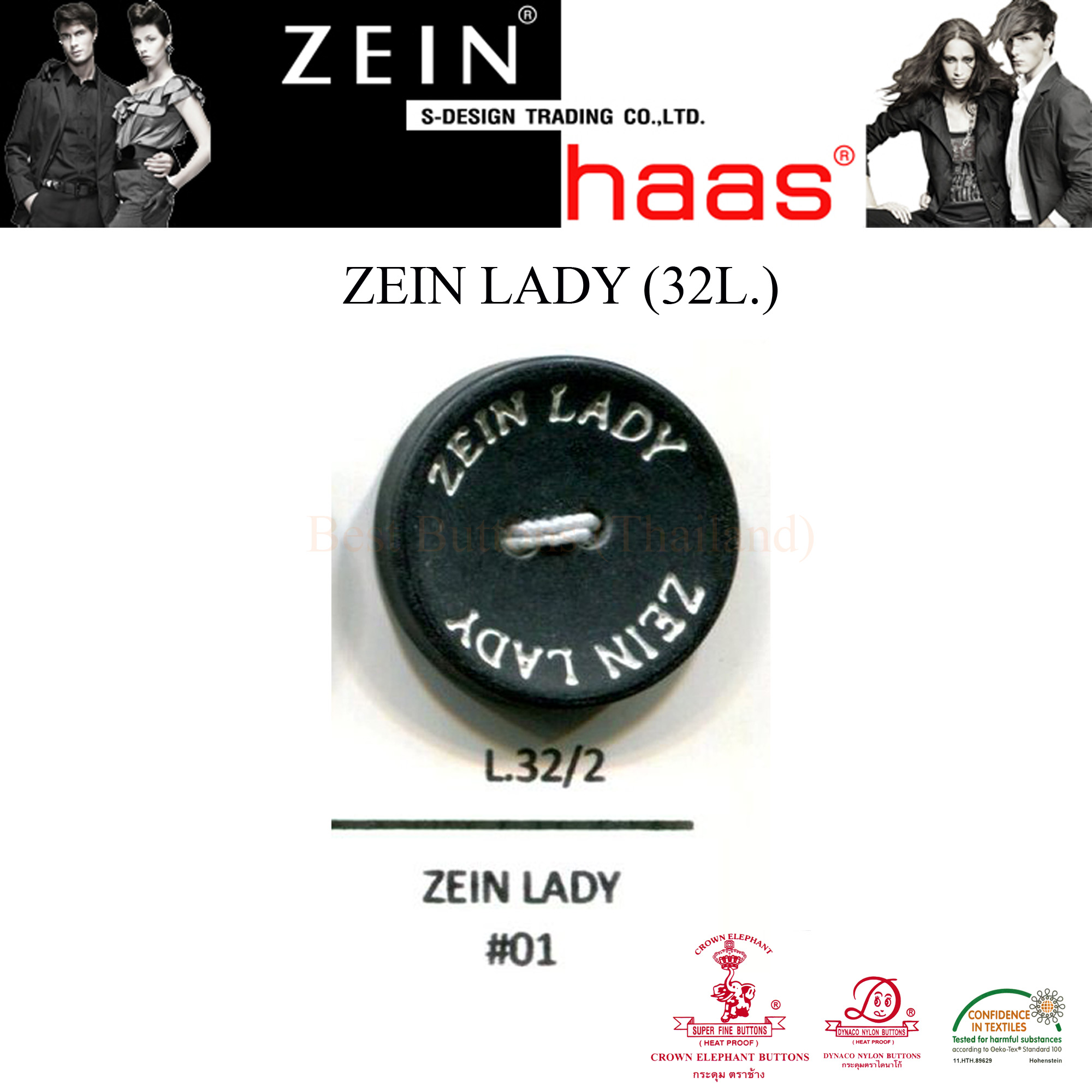 Engraved Buttons ZEIN LADY